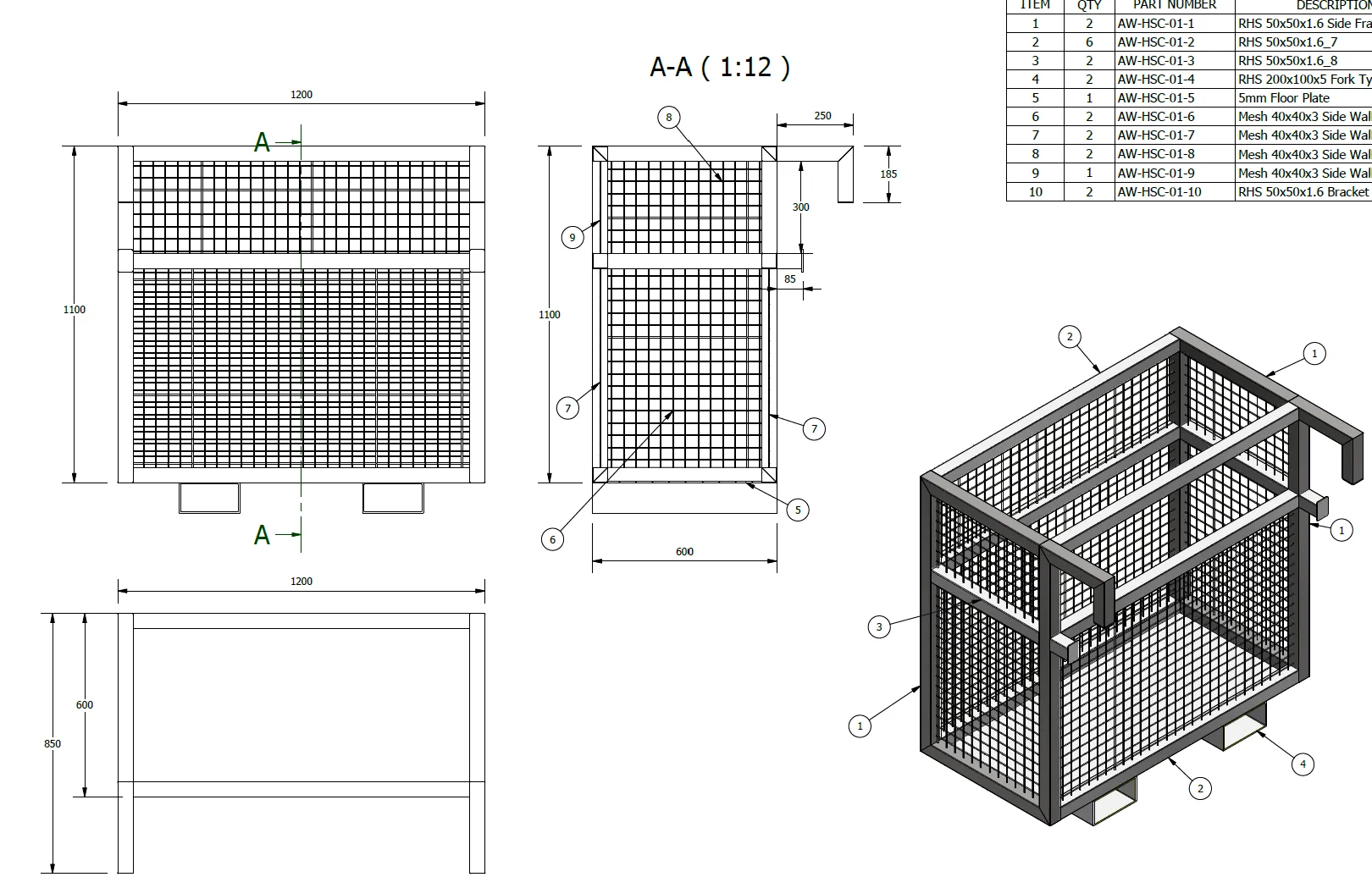 Convenyor Access Basket